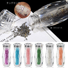 Load image into Gallery viewer, New 1Bottle Mini Glitter Caviar Micro Crystal Beads 3D Nail Art Rhinestone Decorations DIY Pixie Design Manicure Accessories