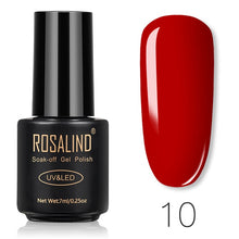 Load image into Gallery viewer, ROSALIND Nail Gel Polish 7ML Pure Color Soak-Off UV Gel Long-lasting Nail Varnish Nail Art Nail Gel Polish