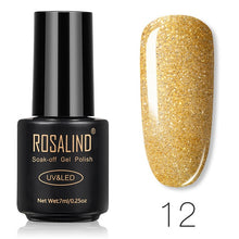 Load image into Gallery viewer, ROSALIND Nail Gel Polish 7ML Pure Color Soak-Off UV Gel Long-lasting Nail Varnish Nail Art Nail Gel Polish
