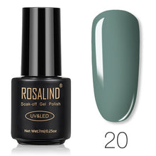 Load image into Gallery viewer, ROSALIND Nail Gel Polish 7ML Pure Color Soak-Off UV Gel Long-lasting Nail Varnish Nail Art Nail Gel Polish