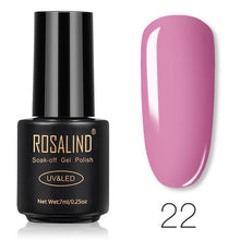 Load image into Gallery viewer, ROSALIND Nail Gel Polish 7ML Pure Color Soak-Off UV Gel Long-lasting Nail Varnish Nail Art Nail Gel Polish
