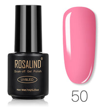 Load image into Gallery viewer, ROSALIND Nail Gel Polish 7ML Pure Color Soak-Off UV Gel Long-lasting Nail Varnish Nail Art Nail Gel Polish