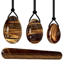 Load image into Gallery viewer, Rose Quartz Yoni Egg Set Natural Jade Eggs Women Kegel Exerciser Vaginal Muscles Tightening Ball Massage Yoni Wand Jade Massager