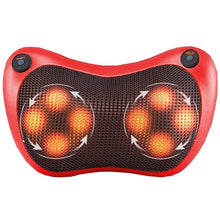 Load image into Gallery viewer, Electric Massage Pillow Vibrator Shoulder Back Heating Kneading Infrared therapy for Neck Infrared Massage Cushion