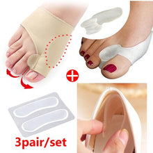 Load image into Gallery viewer, Hallux Valgus Bunion Corrector Toe Separator Pedicure Tools Cushion Pad Bone Thumb Straightener Anti Rubbing Pad Shoes Stickers