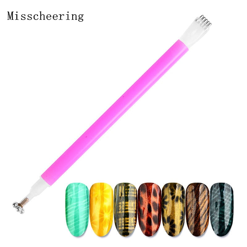 1 pcs Nail Art Magnetic Stick 3D Flower Strip Pattern Design For UV Gel Nail Polish Pen Manicure DIY Accessory Tools