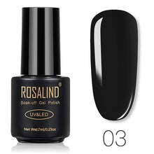 Load image into Gallery viewer, ROSALIND Nail Gel Polish 7ML Pure Color Soak-Off UV Gel Long-lasting Nail Varnish Nail Art Nail Gel Polish
