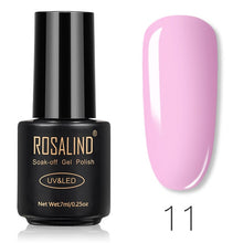 Load image into Gallery viewer, ROSALIND Nail Gel Polish 7ML Pure Color Soak-Off UV Gel Long-lasting Nail Varnish Nail Art Nail Gel Polish
