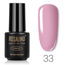 Load image into Gallery viewer, ROSALIND Nail Gel Polish 7ML Pure Color Soak-Off UV Gel Long-lasting Nail Varnish Nail Art Nail Gel Polish
