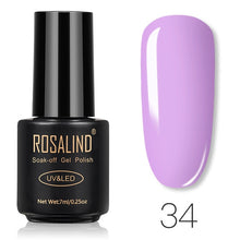 Load image into Gallery viewer, ROSALIND Nail Gel Polish 7ML Pure Color Soak-Off UV Gel Long-lasting Nail Varnish Nail Art Nail Gel Polish
