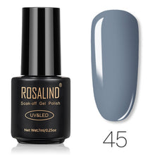 Load image into Gallery viewer, ROSALIND Nail Gel Polish 7ML Pure Color Soak-Off UV Gel Long-lasting Nail Varnish Nail Art Nail Gel Polish
