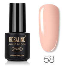 Load image into Gallery viewer, ROSALIND Nail Gel Polish 7ML Pure Color Soak-Off UV Gel Long-lasting Nail Varnish Nail Art Nail Gel Polish
