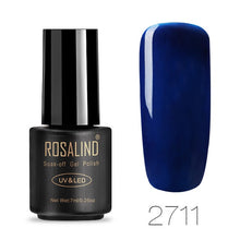 Load image into Gallery viewer, ROSALIND Nail Gel Polish 7ML Pure Color Soak-Off UV Gel Long-lasting Nail Varnish Nail Art Nail Gel Polish
