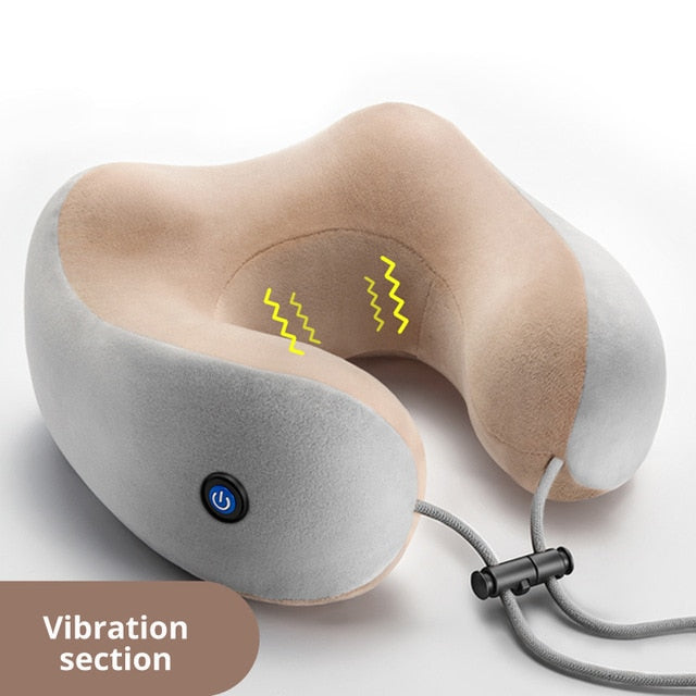 Electric Neck Massager U shaped Pillow Multifunctional Portable Shoulder Cervical Massager Outdoor Home Car Relaxing Massage