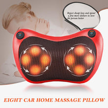 Load image into Gallery viewer, Electric Massage Pillow Vibrator Shoulder Back Heating Kneading Infrared therapy for Neck Infrared Massage Cushion
