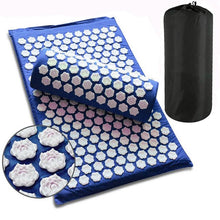 Load image into Gallery viewer, Lotus Acupuncture Massager Mat Set Relieve Stress Back Pain Acupressure Mat Pillow Cushion Massage For Body Neck Foot Relaxation

